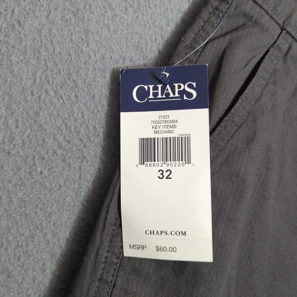 Chaps Shorts Men's 32 Gray Mechanic Cargo Casual Preppy NWT - Picture 3 of 10